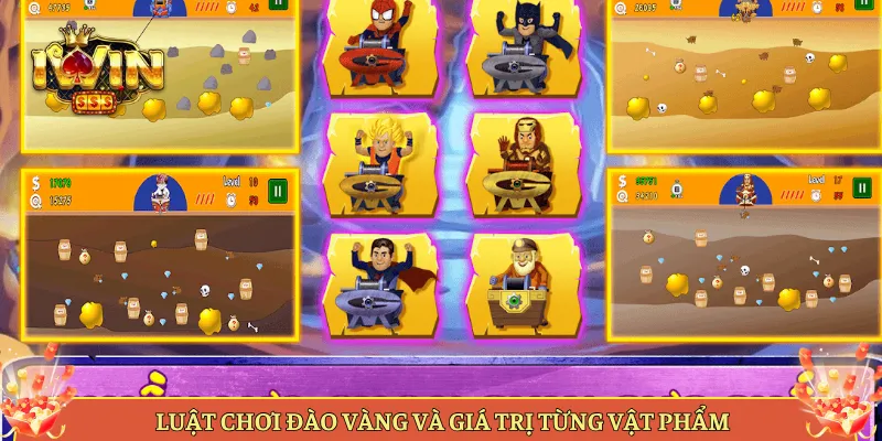 Luật Chơi Đào Vàng Và Giá Trị Từng Vật Phẩm