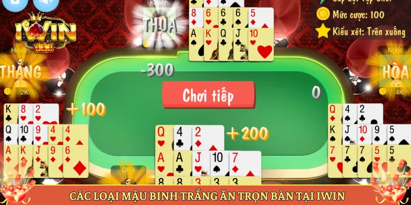 Các Loại Mậu Binh Trắng Ăn Trọn Bàn Tại iWin